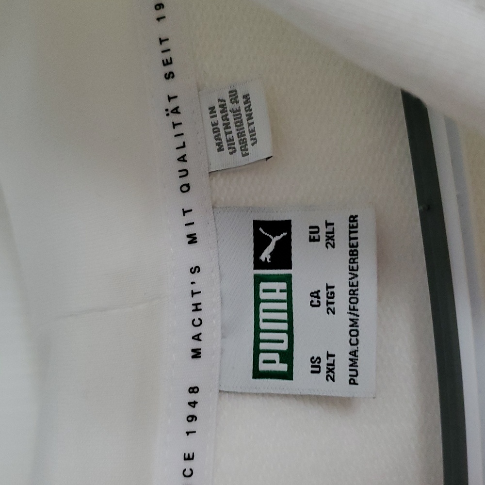 New Puma Claccic's Men's White Big And Tall Logo Hoodie. Size 2XLT. - Picture 6 of 10